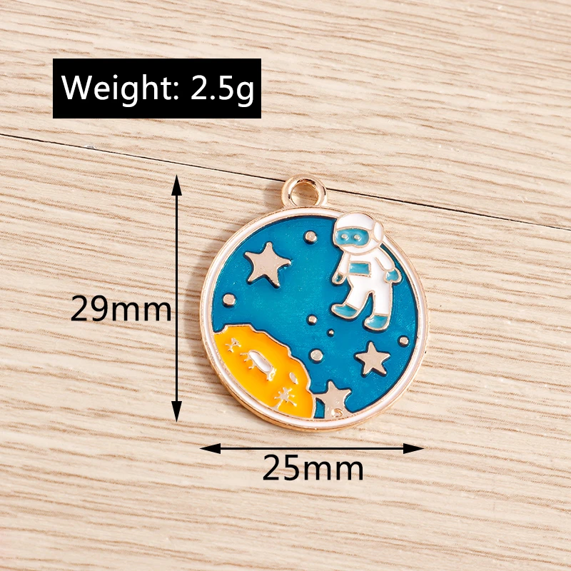 10pcs/lot Enamel Alloy Enamel Charms for Jewelry Making Cute Moon Star Sun Charms Pendant for DIY Necklaces Earrings Accessories