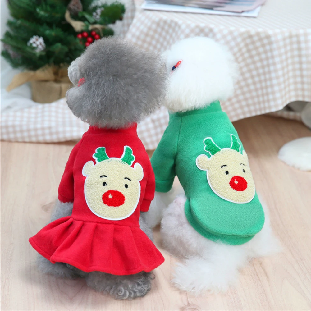 Christmas Dog Clothes New Year Warm Pets Dogs Coats For Small Medium