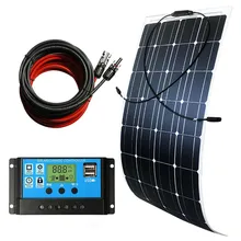 ^#Cheap 100W 12V Semi Flexible Solar Panel Kit Battery Charger w/ Controller Car RV Boat Mounting Bracket DC Cable High Efficiency ^#Cheap 100W 12V Semi Flexible Solar Panel Kit Battery Charger w/ Controller Car RV Boat Mounting Bracket DC Cable High Efficiency