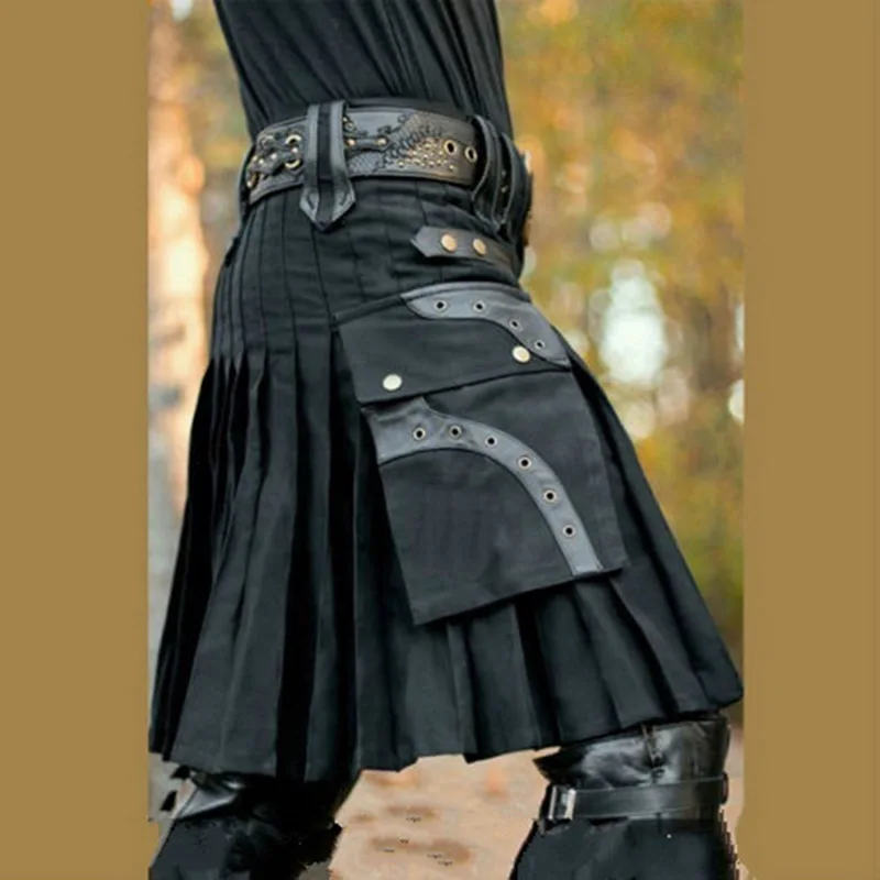 MJartoria новая шотландская Мужская Kilt традиционная юбка металлическая классическая ретро традиционная индивидуальность Kilts Check узор юбки