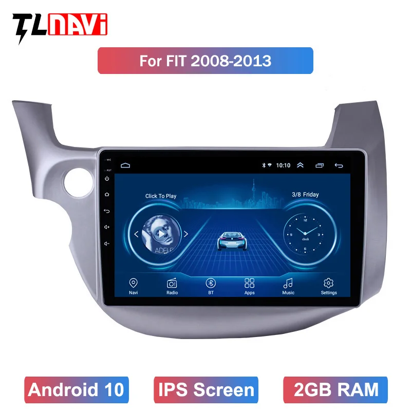 Android 10 для FIT JAZZ 2008-2013 LHD или RHD Автомобильный плеер GPS-навигация радио Wi-Fi |