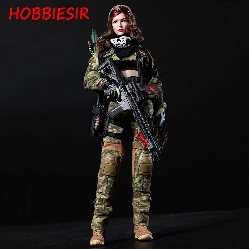 

1/6 Scale Fighting Angel Angela Female Camouflage Battle Suit Sculpt Model 12' Full Set Action Figure Dolls Toys for DIY Fans