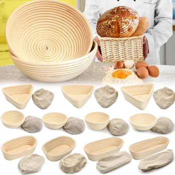 

Multi-Sizes Oval Dough Banneton Brotform Dougn Rattan Bread Proofing Proving Baskets Fermentation Wicker Basket Kitchen Supplies