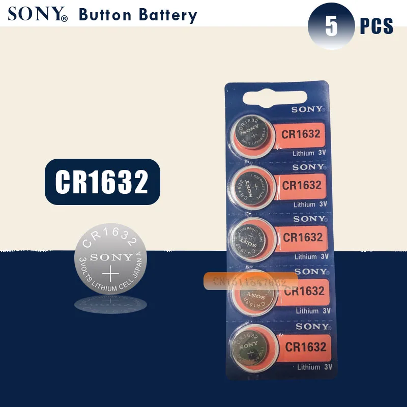 5 шт. sony CR1632 кнопочный Аккумулятор для часов автомобиля дистанционного ключа cr 1632 ECR1632 GPCR1632 3v литиевая батарея