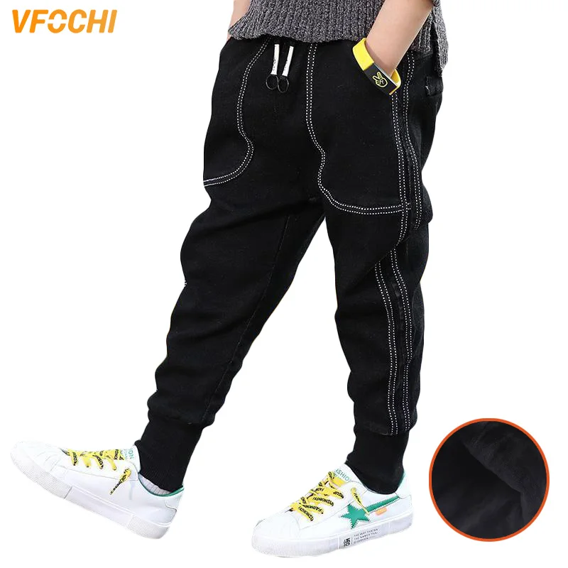 Best Offers VFOCHI New 4-14T Boys Jeans Velvet Pants Autumn Winter Solid Color Kids Trousers Teenage Clothing Elastic Waist Boy Cargo Pants Best Offers VFOCHI New 4-14T Boys Jeans Velvet Pants Autumn Winter Solid Color Kids Trousers Teenage Clothing Elastic Waist Boy Cargo Pants