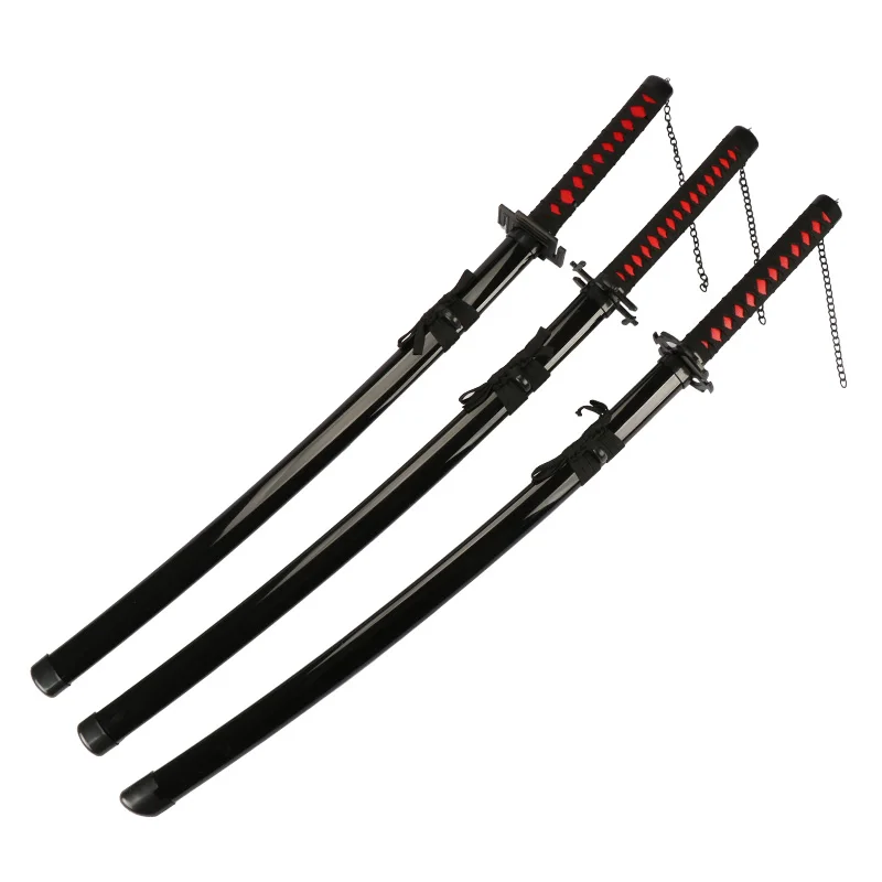 41 inch Kurosaki Ichigo Katana Black Wood Blade Zangetsu Decorative High Quality Cosplay Prop with Sword holder and belt 4