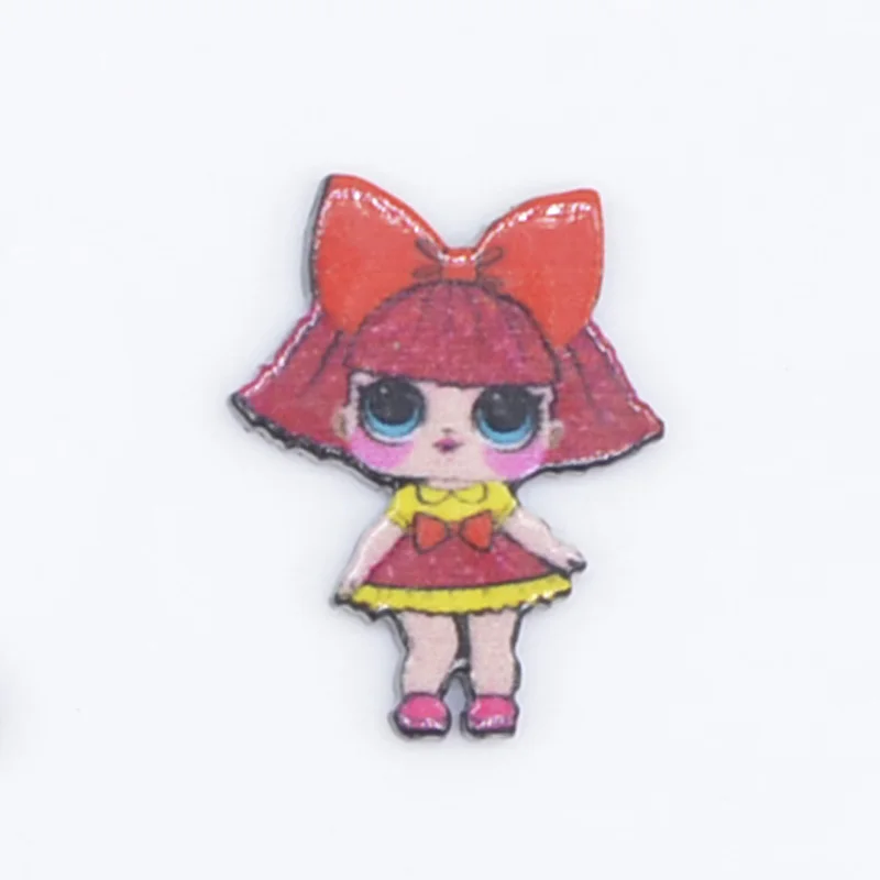 Color 4 50Pcs/lots Mini Girl DIY Resin Earring Hairclips Cartoon Princess Accessories Flat Back Planar Resin or DIY Mobile Phone Case - Цвет: Color 4
