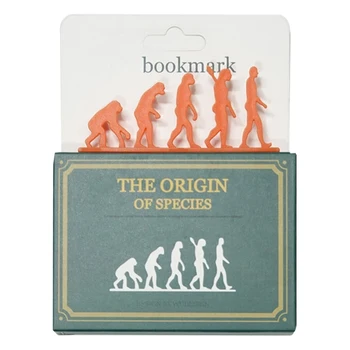 

Stationery Gift School Kids Cute Paper Clip PP Human Evolution Shaped Solid Office Supplies Students Portable Bookmark
