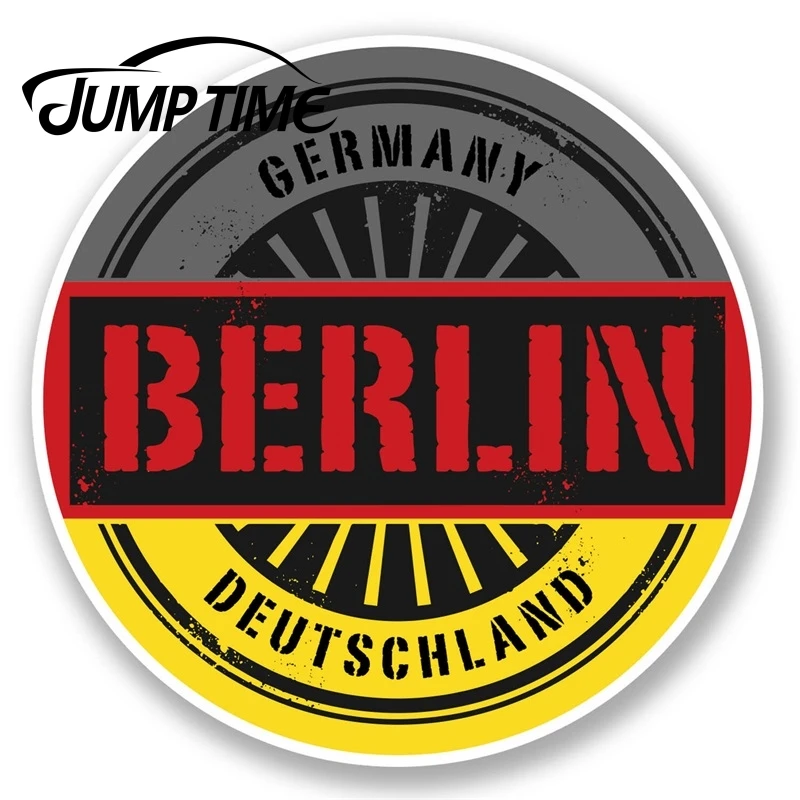 Виниловая наклейка Jump Time для Берлина Германия путешествий багажа флаг заднее