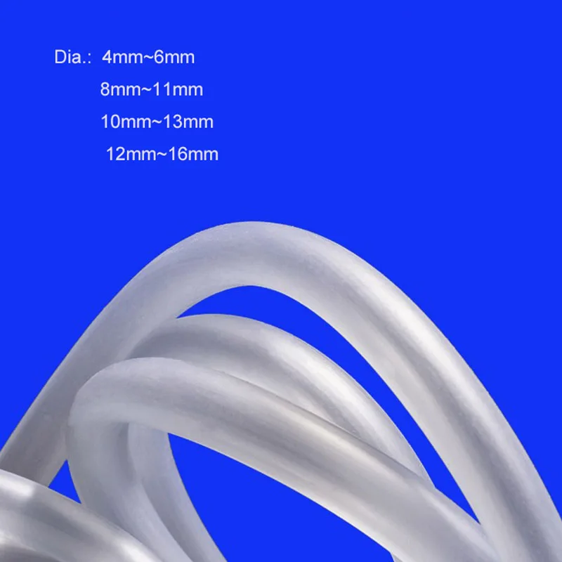 6mmx8mm Silicone Translucent Tube Water Air Pump Hose Pipe 5 Meter 16