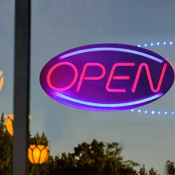 

LED Night Light Open Letters Shaped Hanging Neon Light Shop Signs USB Powered Light For Home Store