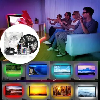 

12V RGB LED strip USB /battery Led Strip light TV backlight Led 1-5M strip lighting tape desktop 2835 lamp strip diode D8Q1