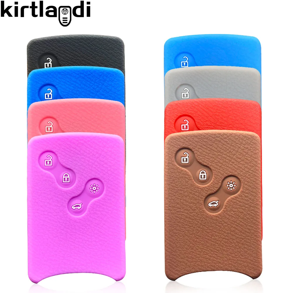 HIBEYO Smartkey, Custodia per Chiave Auto, Adatta per Renault Kadjar Clio Captur Scenic Koleos, Portachiavi a 4 Tasti, Nero