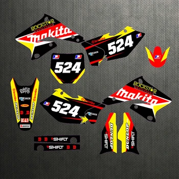 

Motorcycle stickers custom complete tool graphics background decal sticker quantity luster for the team RMZ250 04-06 2004 2005