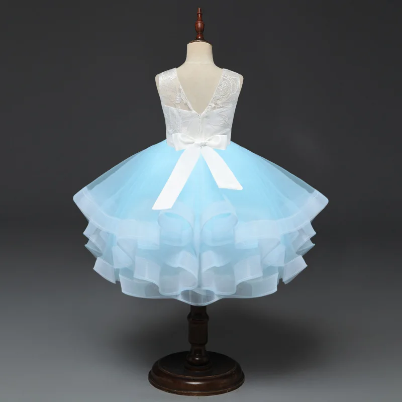 Girls Dress Summer Wear GIRL'S Big Boy Flower Boys/Flower Girls Small Host Formal Dress Tutu Children Dance biao yan qun