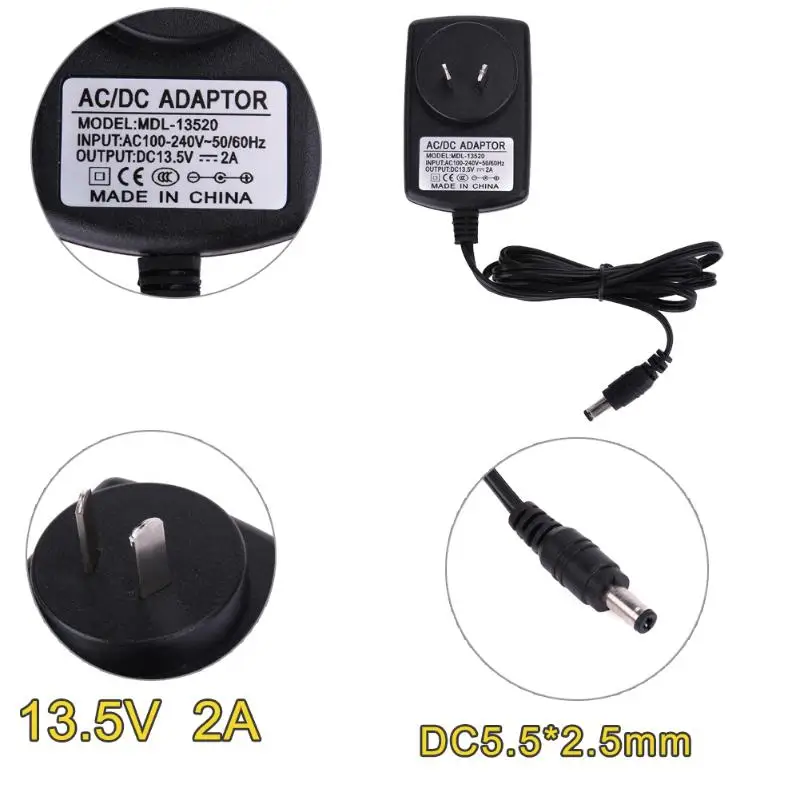 100 V-240 V AC/DC адаптер 2000mA 13,5 V 2A конвертер адаптер блока питания 5,5 мм* 2,5 мм стены смены адаптер для путешествий США/ЕС/Великобритания вилка