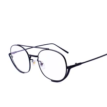 Корейская версия личности анти-синий свет плоское зеркало оптические очки унисекс Рамка металлическая круглая Повседневная дикая компьютерная очки