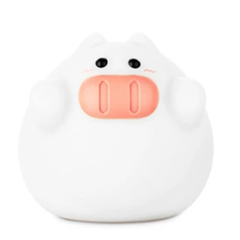 

Cartoon Pig Night Light Bedside USB Energy Saving Girl Dormitory Night Light Led Silicone Eye Protection Night Light