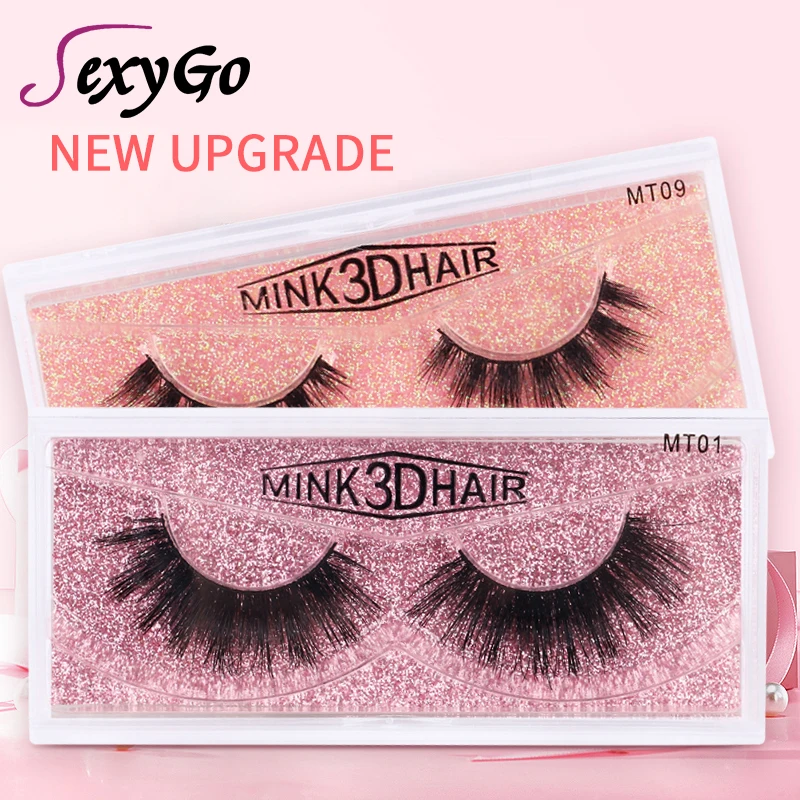 

SexyGo Mink Lashes 3D Mink False Eyelashes Long Lasting Lashes Natural Lightweight Mink Eyelashes Fluffy Dramatic Eye Makeup