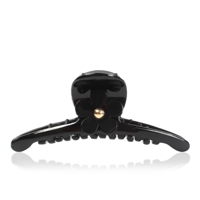 black 6cm Продукт, элегантный цветок, заколка для волос для девочек и женщин, заколка для волос, краб, Корейская заколка для волос, аксессуары WM22B - Цвет: black 6cm