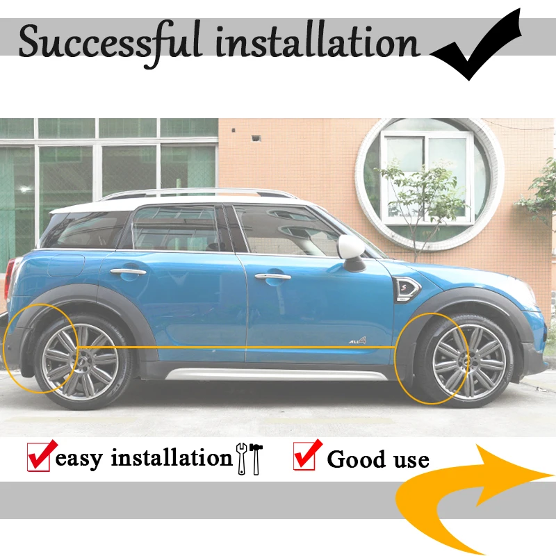 Для MINI cooper, Countryman, F60 Брызговики передние и задние брызговики Брызговики автомобильные щитки 4 шт./компл