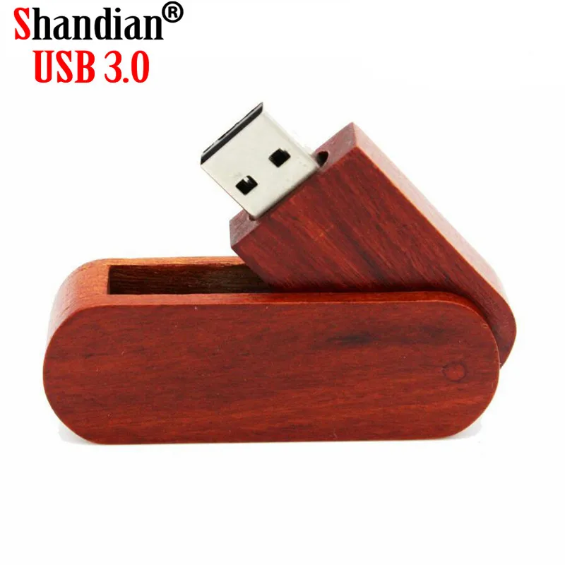 SHANDIAN Бесплатный Пользовательский логотип деревянный USB + деревянная коробка флеш