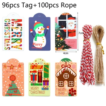 

Multi Gift Tags Christmas Paper Label Luggage + String 10 designs mixed Vintage
