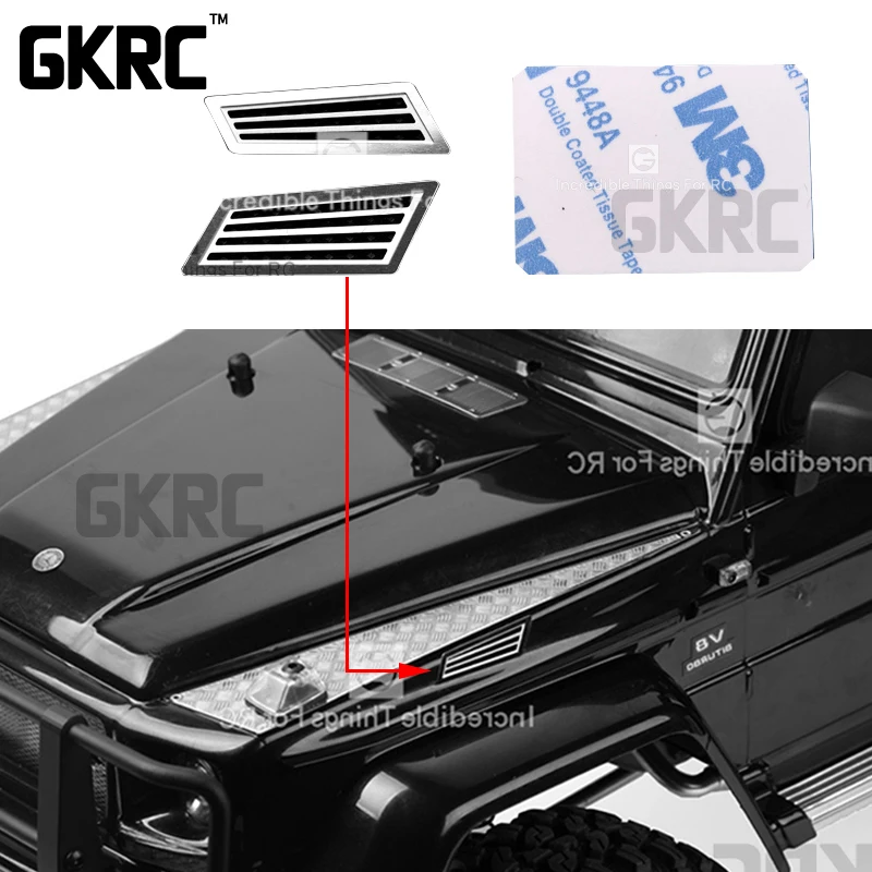 

Stainless steel mesh side grille cover for 1/10 TRAXXAS TRX-6 G63 intake grille TRX-4 G500 RC simulation climbing accessory