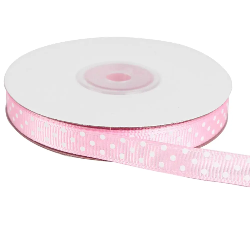 25 ярдов/рулон корсажная лента атласная лента ручной работы DIY подарочная лента в горошек ленты для рукоделия подарочная упаковка вечерние украшения - Цвет: Pink