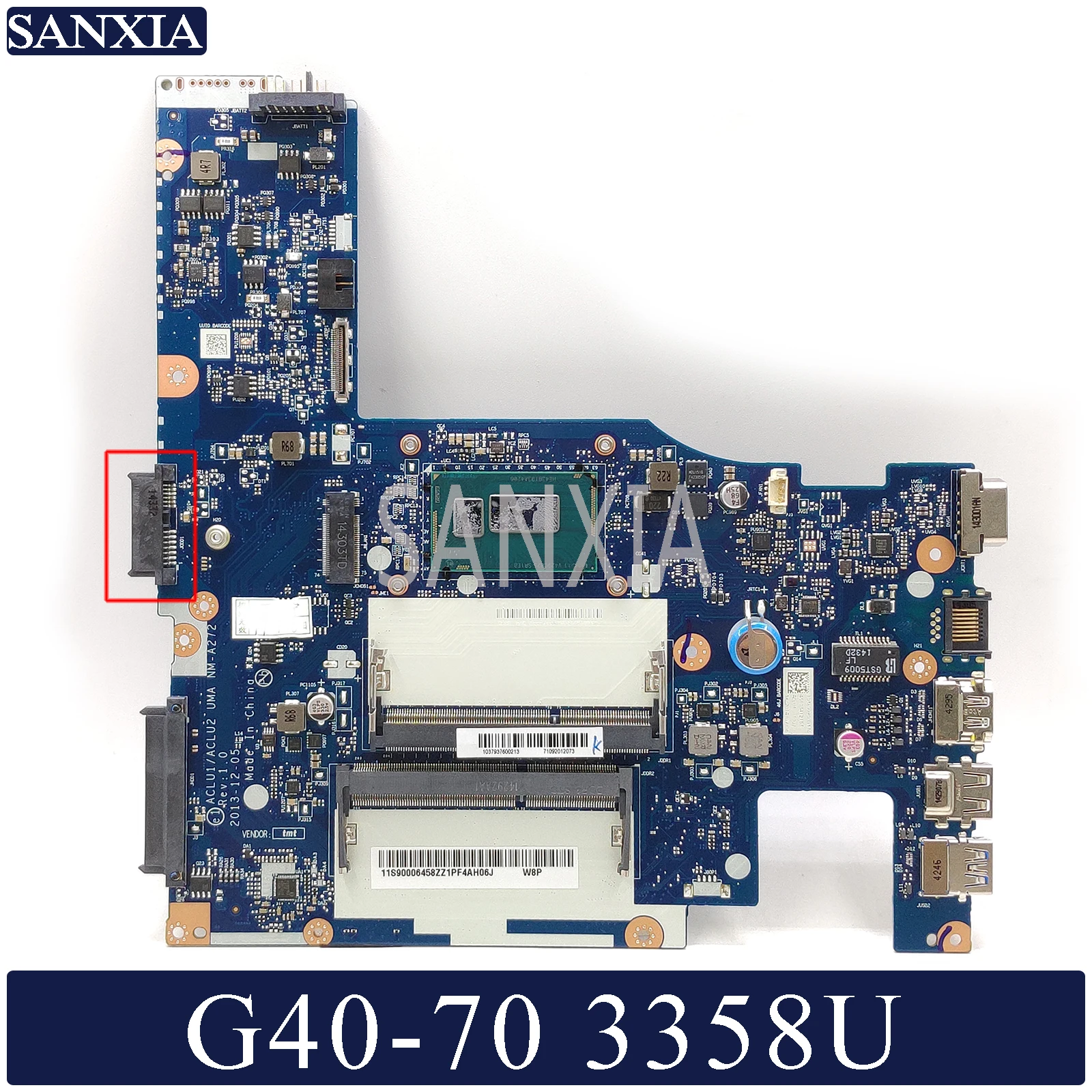 Материнская плата KEFU NM-A272 для ноутбука Lenovo G40-70 оригинальная материнская Pentium 3558U |