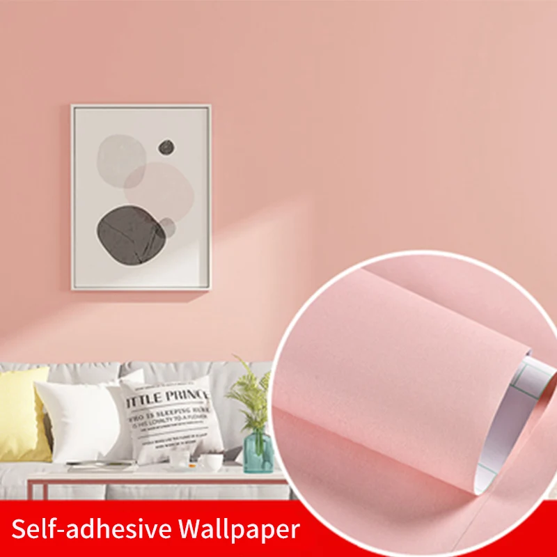 Одноцветная водостойкая самоклеящаяся настенная бумага для гостиной, детской спальни, виниловая контактная бумага для декора спальни - Цвет: Wallpaper CRPW