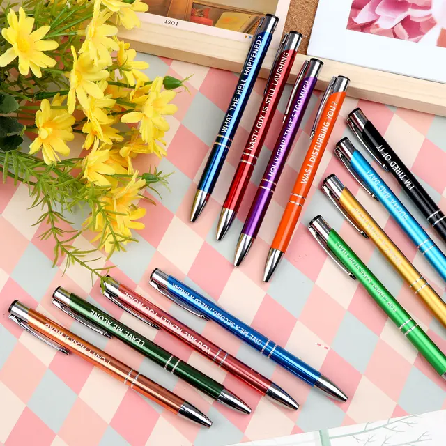  AUAUY Ballpoint Pens, 12 PCS Ballpoint Pens Funny Pen