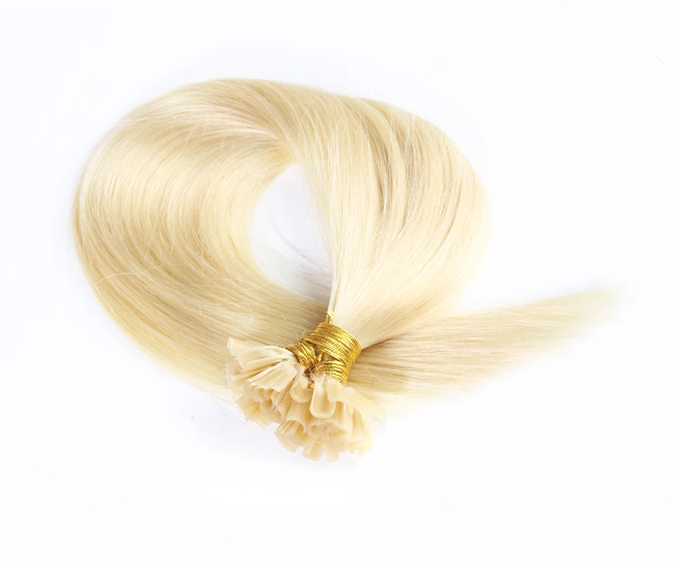 HDWIGS Nail U Tip Machine Made Remy Human Hair Extensions Hair Straight Keratin Human Fusion 0.8g/pc 1g/pc 50pcs Muti-Color