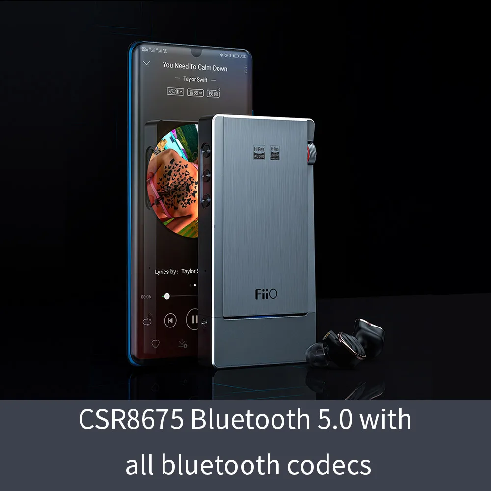 Усилитель для наушников FiiO Q5S Тип C AK4493EQ Bluetooth 5 0 AMP USB DAC THX DSD Hi Fi декодер iPhone ПК Android с