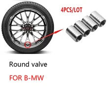 4PCs Car Tire/Rim Piston Valve Stem Cap Aluminium Alloy Dust Rim Valve Stem Caps For bmw M F10 F20 F25 F30 F31 E46 E90