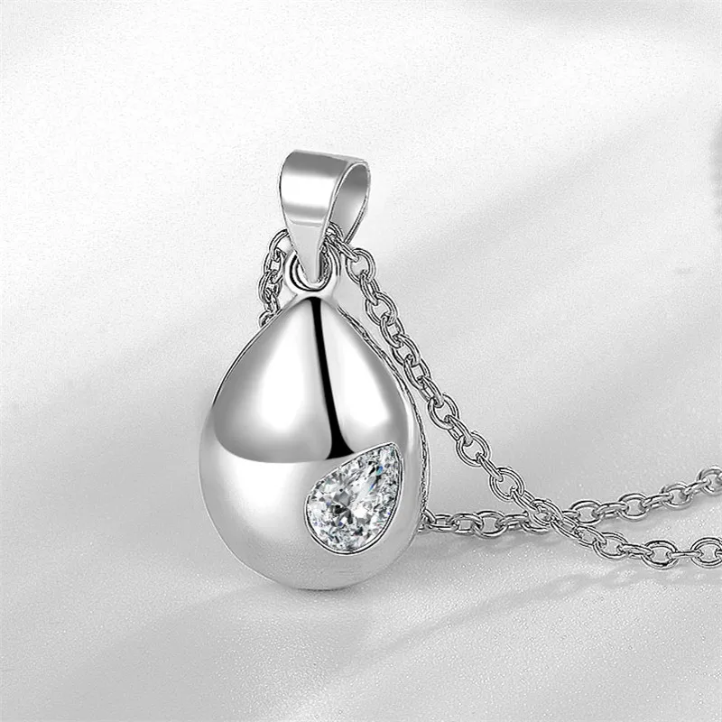 Роскошные Серебро 925 пробы стерлингового серебра ожерелье белый топаз алмазный кулон для женщин Colgante De Ley 925 Mujer Bizuteria драгоценный камень подвески