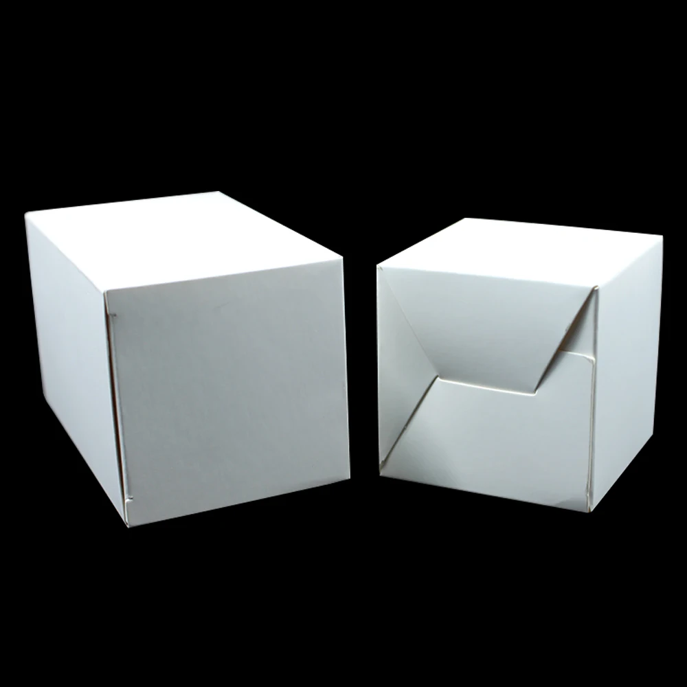 

DHL 10*10*10cm 100Pcs/ Lot White Event Cardboard Folding Paper Packaging Box Pack Little Eraser Gift Watch Soap/ Candles Candies