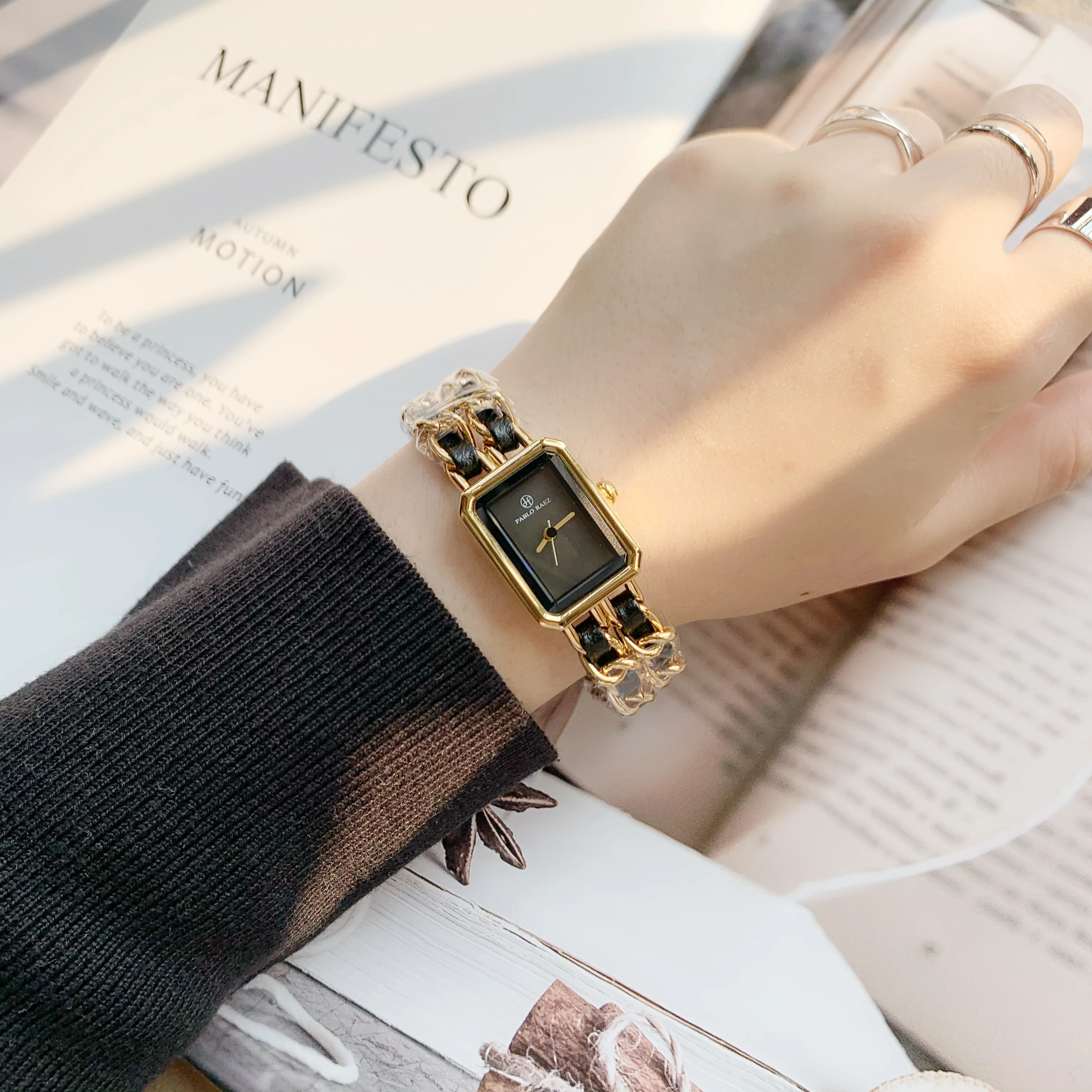 On Sale Wristwatch Female Watches-Set Bracelet Square Hot-Seasons Pablo Raez High-Quality Clock ezYoMxO1pbm