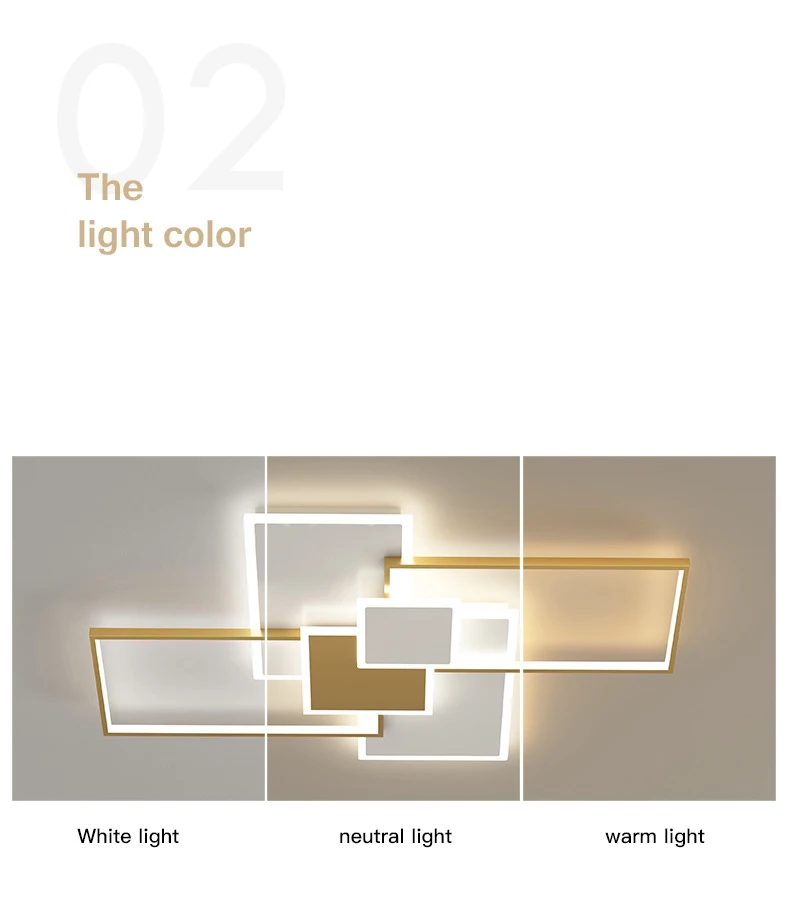 wood chandelier Modern Style LED Chandelier For Living Room Dining Room Bedroom  Ceiling Lamp Gold Rectangle Simple Design Remote Control Light chandelier floor lamp