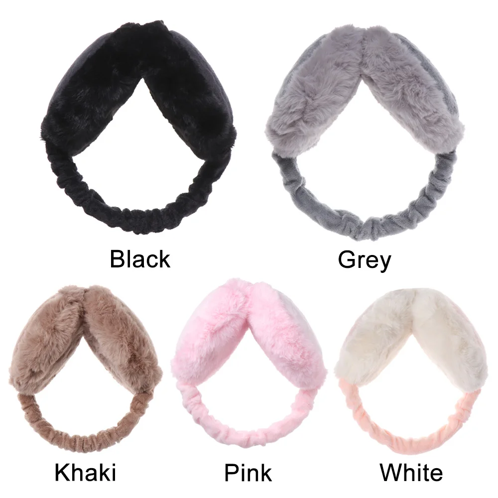 Adjustable Warm Faux Fur Earmuff Women Headband Earlap Foldable Winter Ear Protector Ear Warmer Full Surround Earmuffs