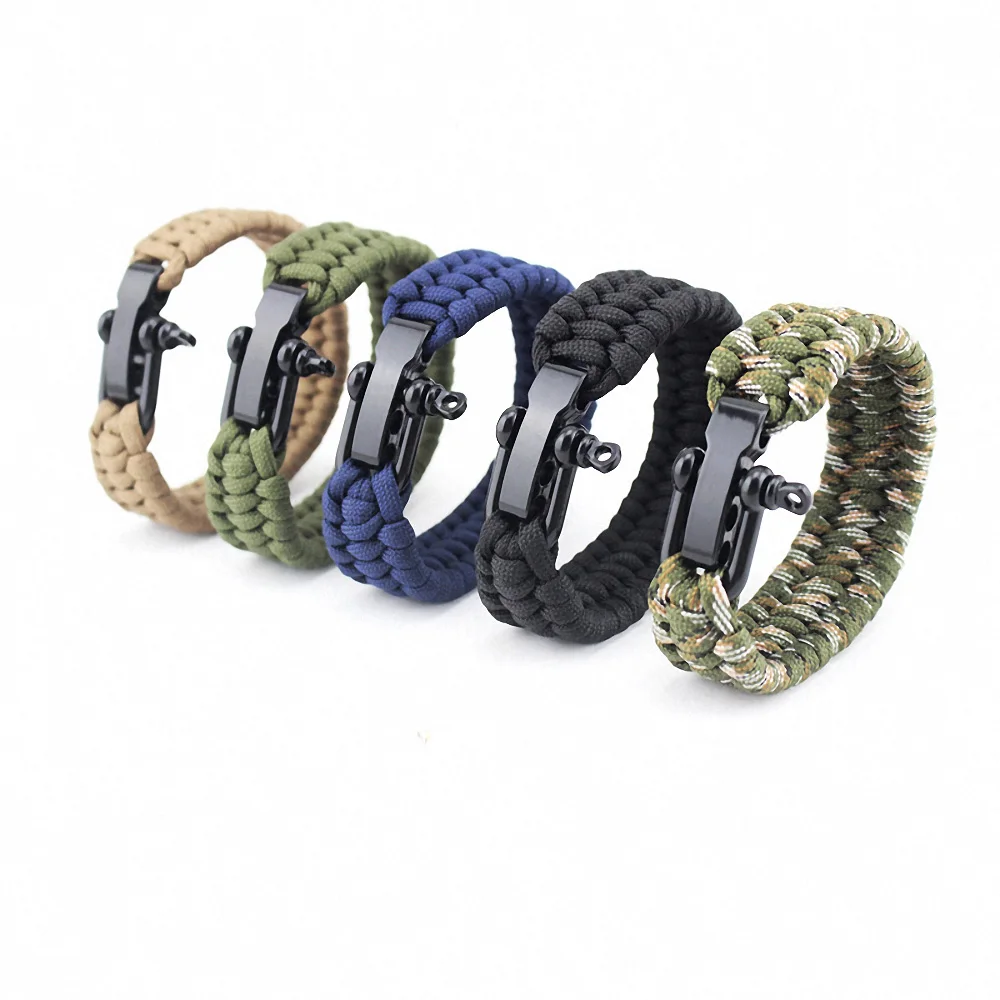 23cm Edc Paracord Bracelet Multifunctional Adjustable Camping Hiking
