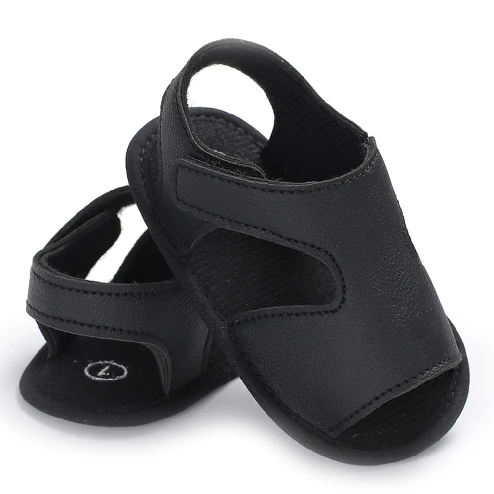 Fashion Summer Baby Boys Sandals Breathable Baby Boys Faux Leather Anti Slip Flat Shoe Prewalker Crib Sandals nEW