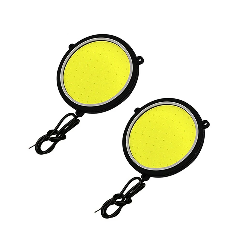 

AOSHIKE 2019 New 90mm DC 12V COB IP65 Round Shape Daytime Running Light 10W White LED Simple Style Car Day Light