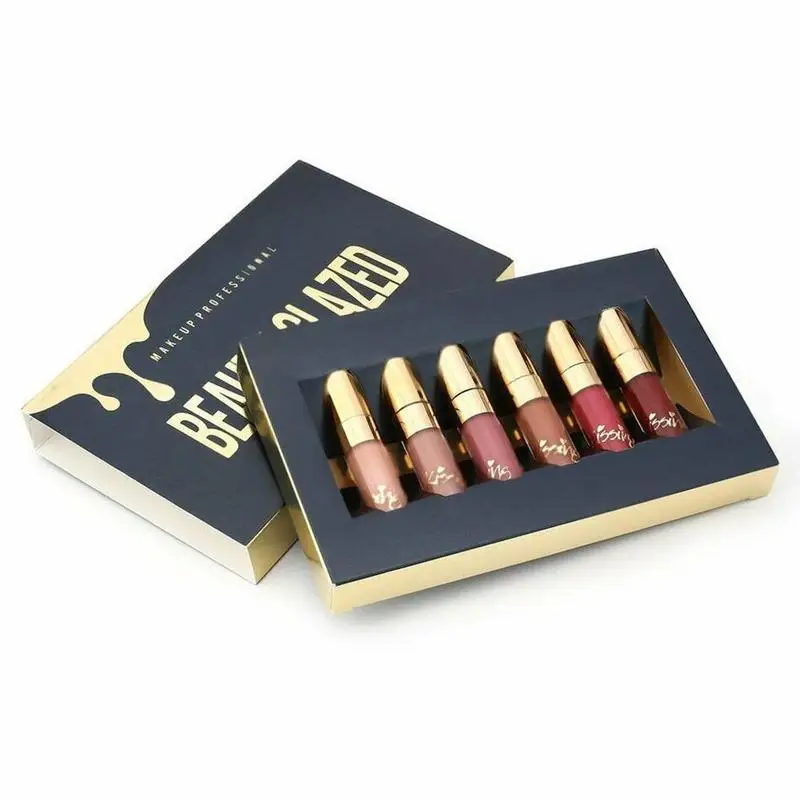Beauty Glazed 6pcs Women Fashion Liquid Matte Lipstick Velvet Lipgloss Nude Makeup Matte Velvet Natural Moisturizer Lip Glosses Beauty Glazed 6pcs Women Fashion Liquid Matte Lipstick Velvet Lipgloss Nude Makeup Matte Velvet Natural Moisturizer Lip Glosses