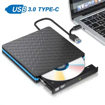 

Universal Type C USB 3.0 External CD/ VCD Burner RW SVCD Drive Player DVD Reader Optical Drive for Mac/PC/Laptop/OS/Windows