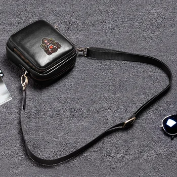 

Test Factory Supply Fashion Men's Real Cowhide Leather Chest Pack For Man Casual Shoulder Crossbody Bags Brand Design