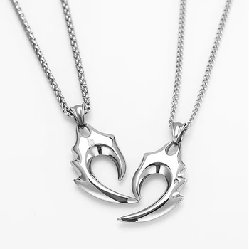 

Wolf tooth pendant necklace mens stainless steel hip hop chain necklaces fashion jewelry on the neck couple necklace wholesale