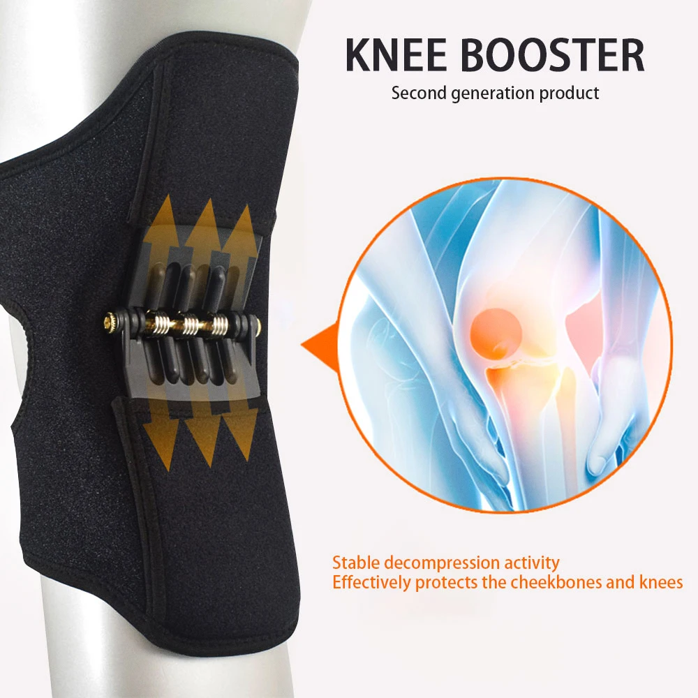 Knee Brace Knee Pad Joint Protection Fitness Silicone Padded Second Generation Knee Sleeve Booster Knee Booster