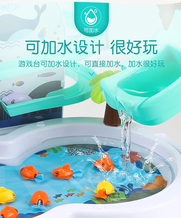 Музыка-светильник магнитной левитации Камера трек игрушки для рыбалки-в-электрические развивающие USB Питание с диагональю экрана 3-6 лет