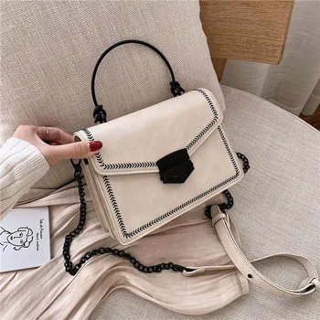 

Small Bag Female 2020 New Tide Ladies Fashion xie kua bao Hot Korean Version of the Chain Portable Small Package